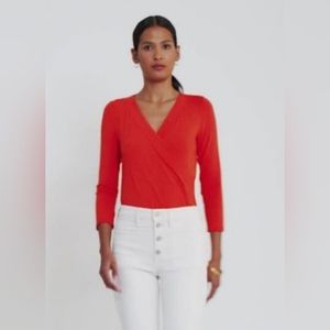 (M) Reitmans Lightweight Coral Button Down V neck Cardigan Ptp 18"×L24